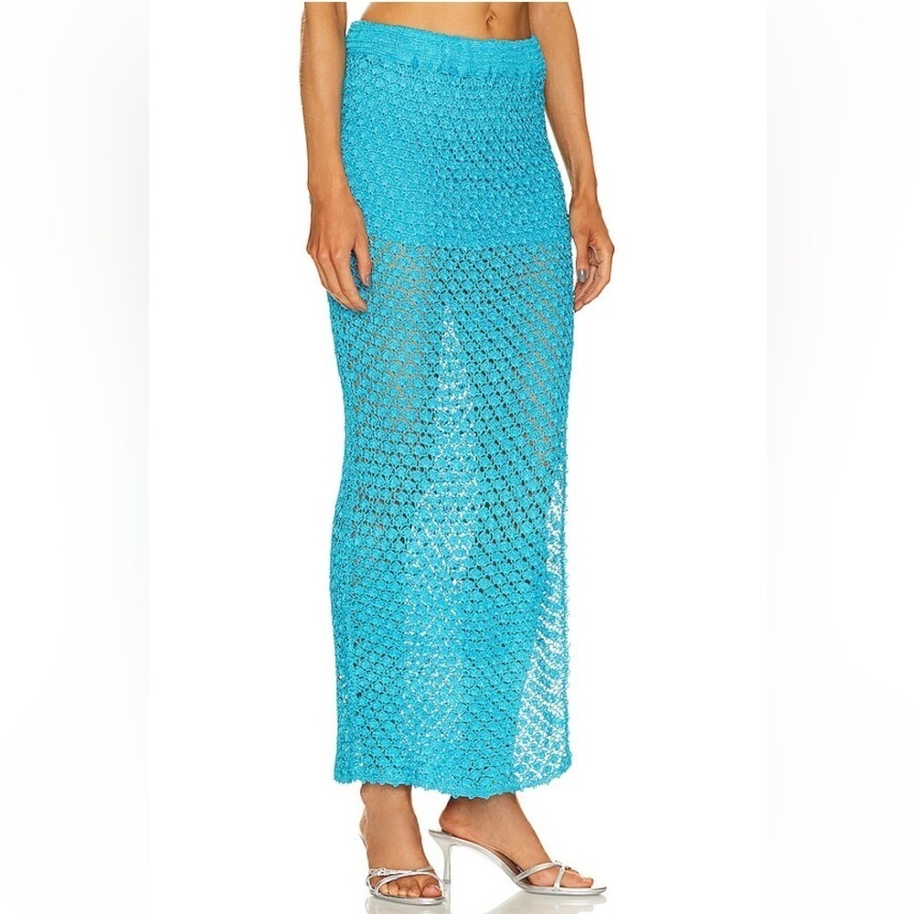 NWT SER.O.YA Sandy Crochet Skirt in Turquoise - Picture 6 of 8